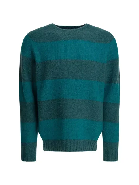 Pulover Beams Plus cu dungi verde