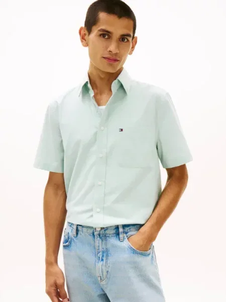 Tommy Hilfiger Cămașă oxford verde