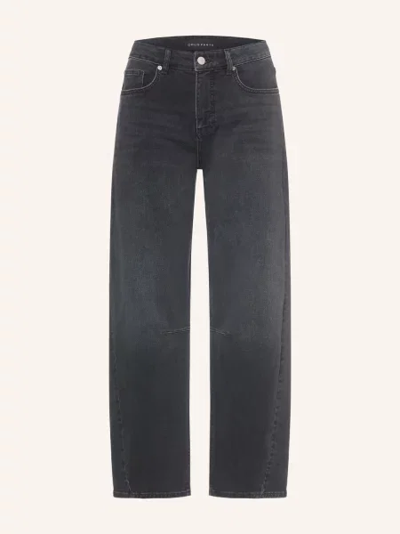 Opus Pants Barrel Džíny Mari Sky dark grey šedé