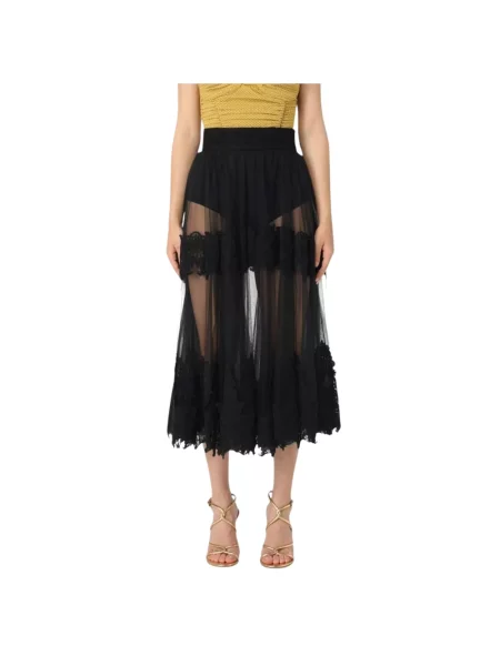 Spódnica midi Elisabetta Franchi czarna
