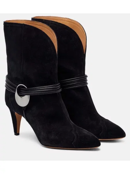 Čevlji do gležnjev Isabel Marant iz semiša črna