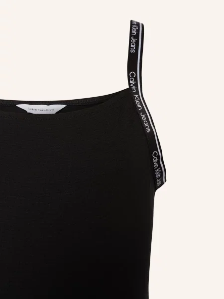 Calvin Klein Jeans Letní šaty Logo Tape černá