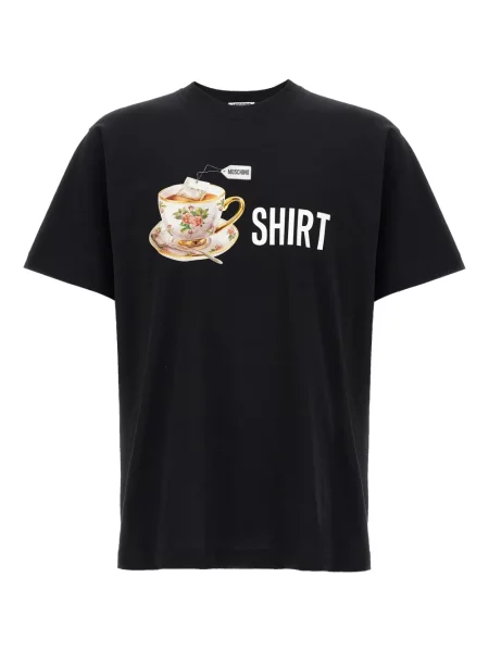 Tricou Moschino cu imagine cu decolteu rotund negru