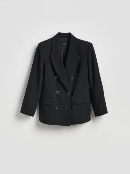 Reserved Sacou cu două rânduri negru