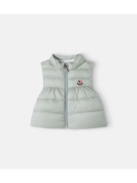 Pūkinė liemenė Moncler Enfant žalia