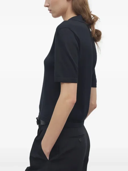 Tricou polo The Row negru