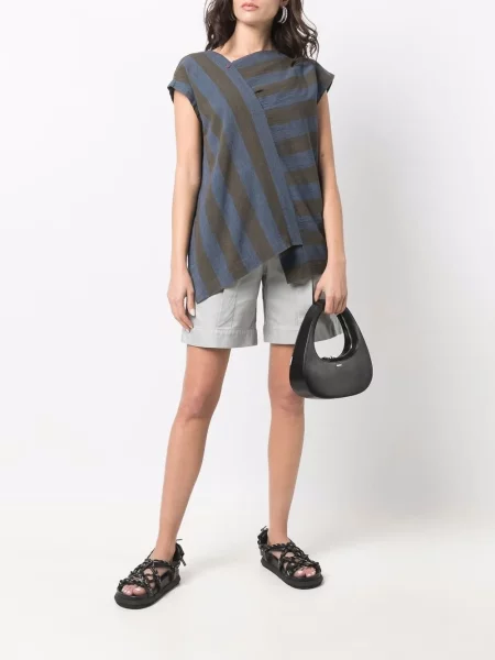 Pás bermudy Issey Miyake Pre-owned šedé