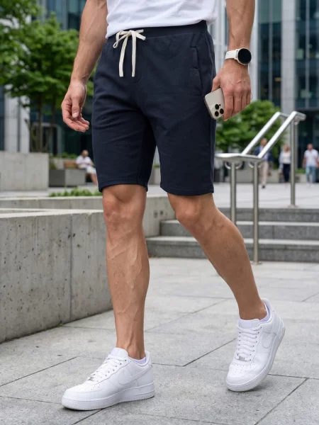 Pantaloni scurți de sport Dstreet negru