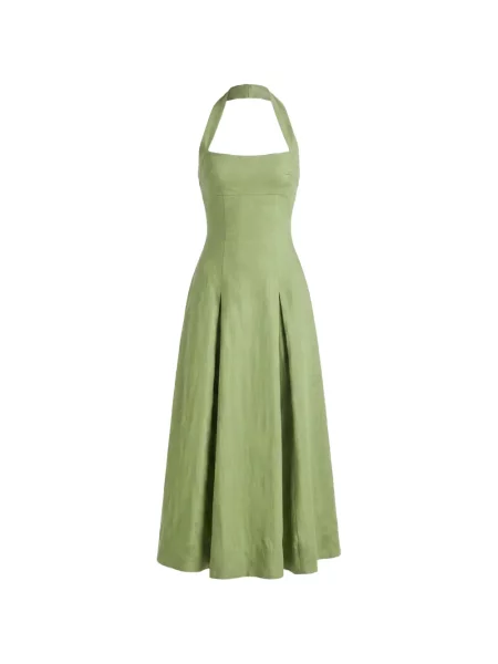 Rochie midi Nicholas cu gât halter verde
