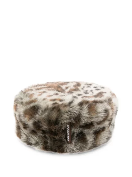 Căciulă Ruslan Baginskiy cu imagine cu model leopard cu blană maro