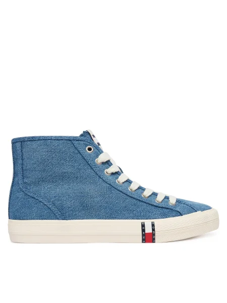 Sneakersy Tommy Jeans Archive Denim Mid Cut modrá