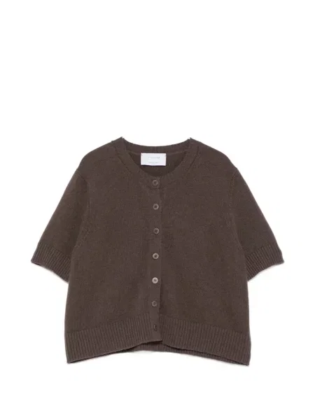 Scurt cardigan Daniele Fiesoli tricotate maro
