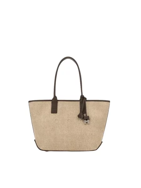 Lniana shopperka Hogan beżowa