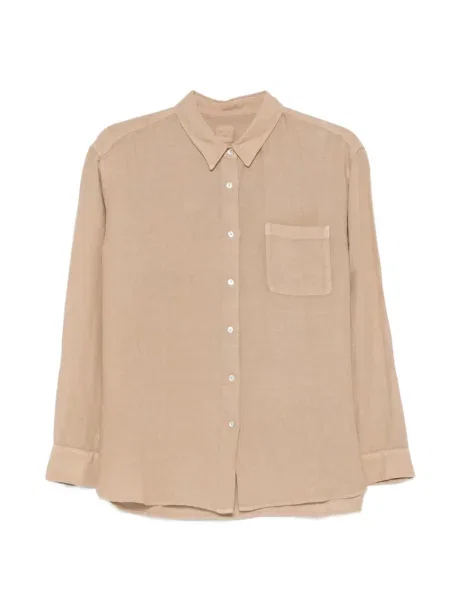 Lniana koszula 120% Lino brązowa