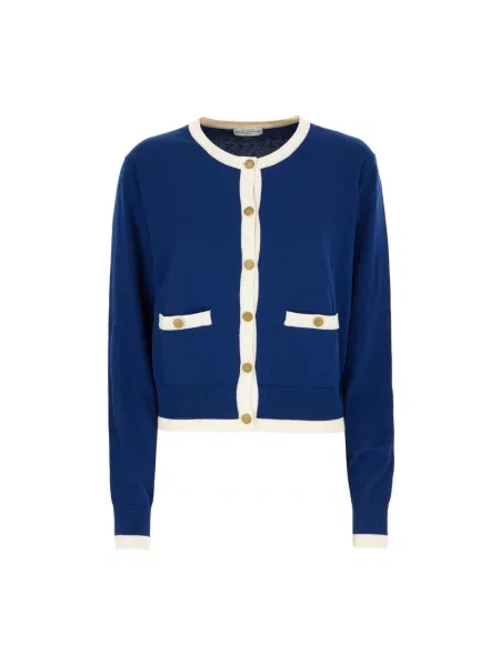 Krótki kardigan Ballantyne niebieski