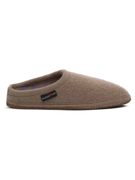 Pruhované šľapky Haflinger béžová