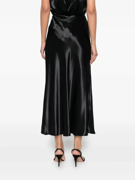 Fustă Alberta Ferretti din satin negru