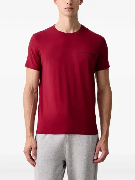 Cămașă Emporio Armani cu imagine roșu