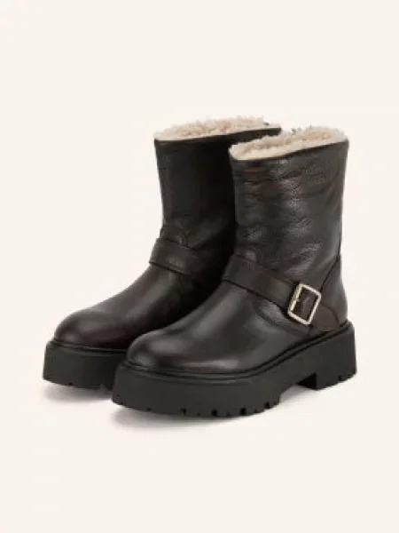 Copenhagen Studios Boots Na Platformě tmavě hnědá