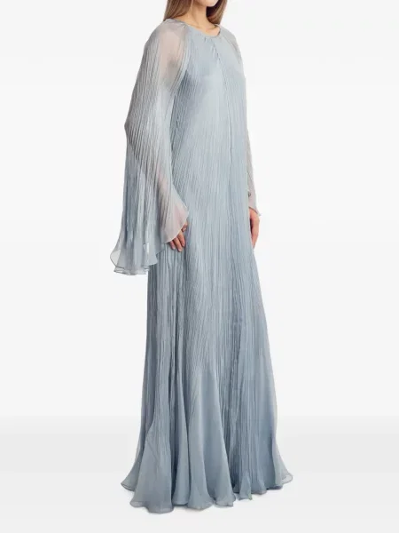 Rochie maxi Irina Schrotter de mătase albastru