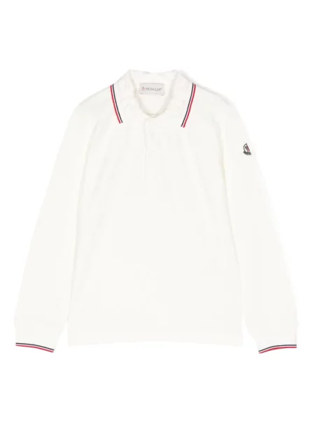 Koszulka polo dziecięca Moncler Enfant biała