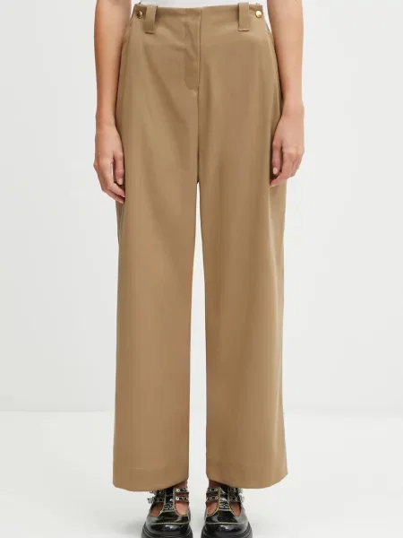 Barbour pantaloni Lorrie Trousers lat high waist maro