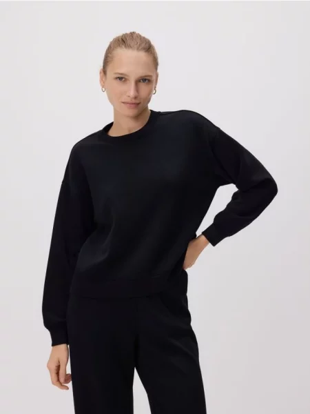 Reserved Світшот з модаллю чорний