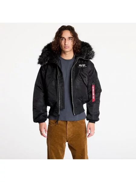 Bunda Alpha Industries Hooded Black/ Black L
