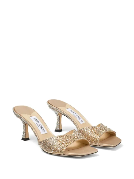 Sandale Jimmy Choo din satin auriu
