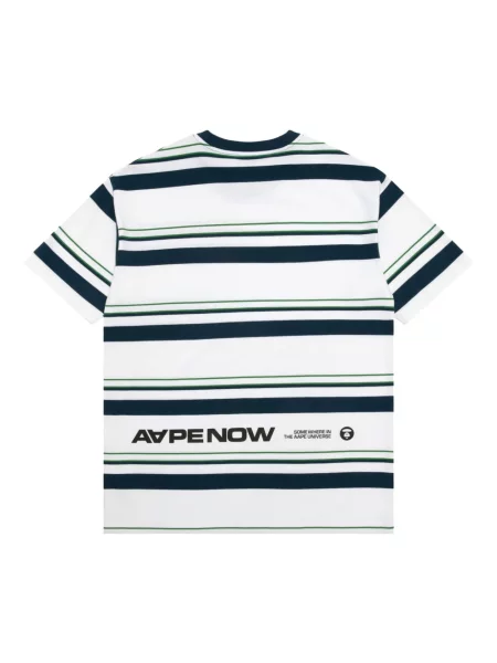 Tricou Aape By A Bathing Ape cu dungi alb