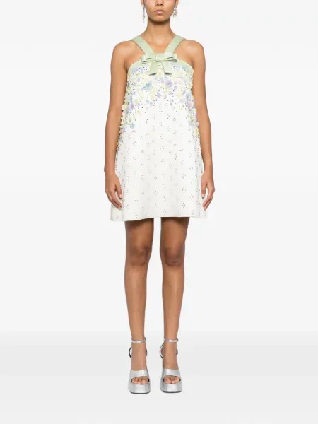 Rochie Viktor&rolf Soir cu model floral în linie A alb
