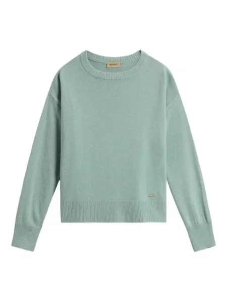 Pulover Woolrich cu decolteu rotund verde