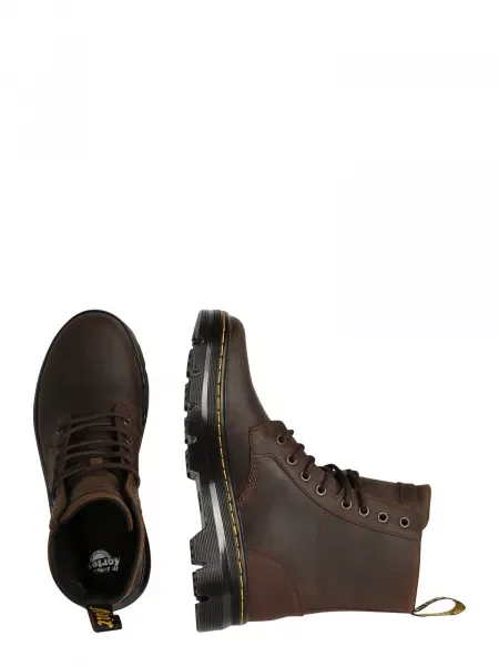 Dr. Martens Škornji z vezalkami Combs temno rjava / rumena