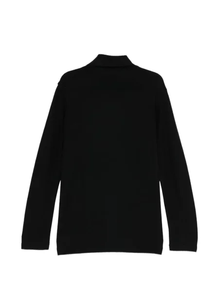 Вълнен с яка пуловер Yohji Yamamoto черно
