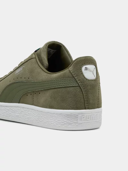 Замшевые классические кеды Puma зеленые