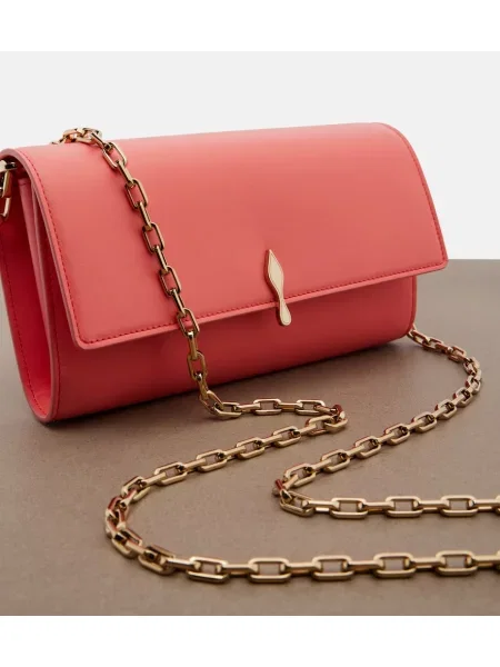 Colier Christian Louboutin din piele roz