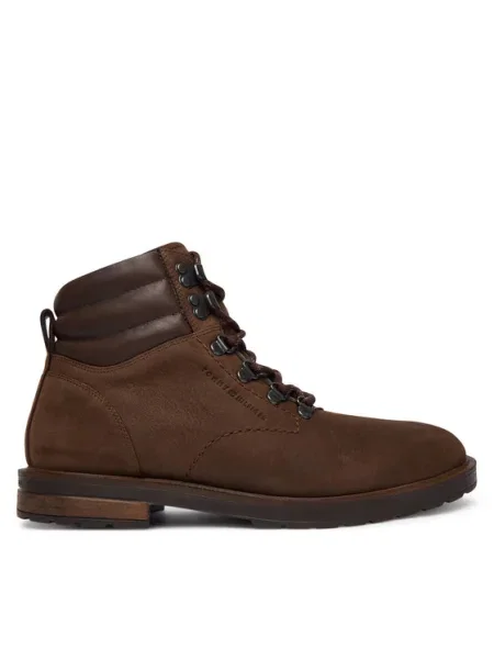 Tommy Hilfiger Зимни обувки Cleated Hilfiger Wrm Hook Boot кафяв