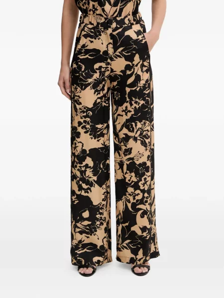 Pantaloni palazzo Simona Corsellini cu model floral cu imagine