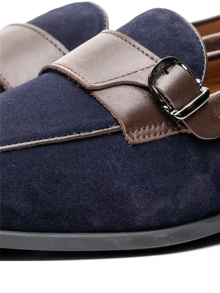 Loafersy Poche Paris niebieskie