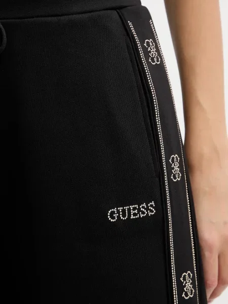 Спортивные штаны Guess с аппликацией черные