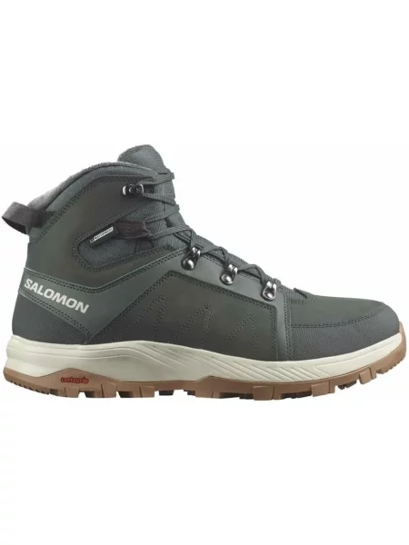 Buty trekkingowe Salomon skórzane zielone