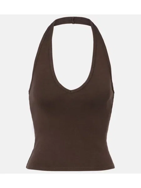 Top Nili Lotan cu gât halter maro