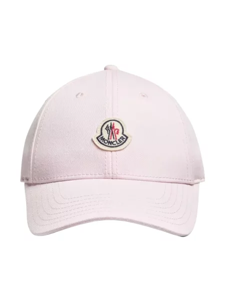 Czapka z daszkiem Moncler z logo różowa
