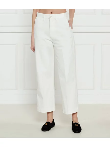 POLO RALPH LAUREN Pantaloni | Straight fit alb