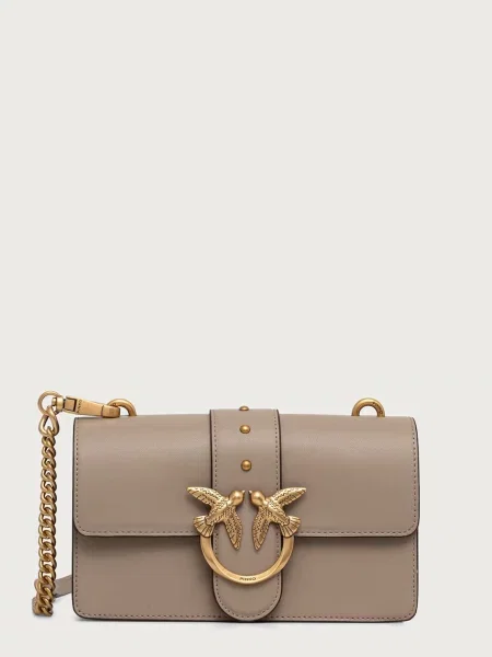 Pinko crossbody kabelka dámska kožená béžová
