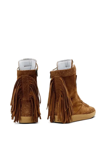 Sneakerși Allsaints cu franjuri maro