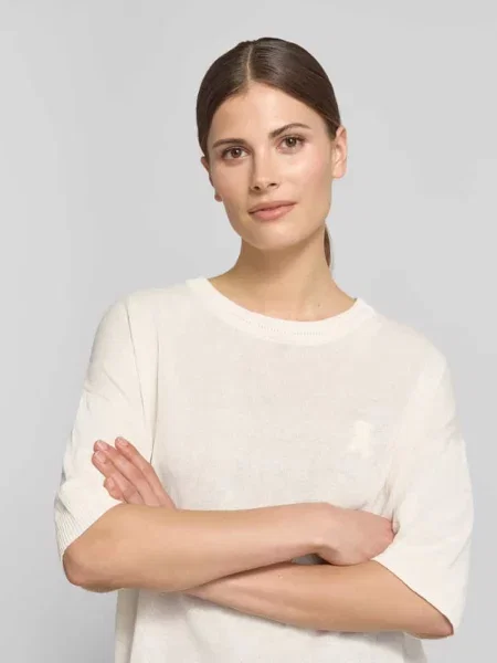 Sweter z mieszanki lnu o kroju relaxed fit model SL LINEN' Armedangels biały