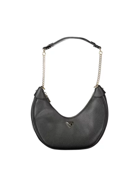 Lniana torebka Guess czarna