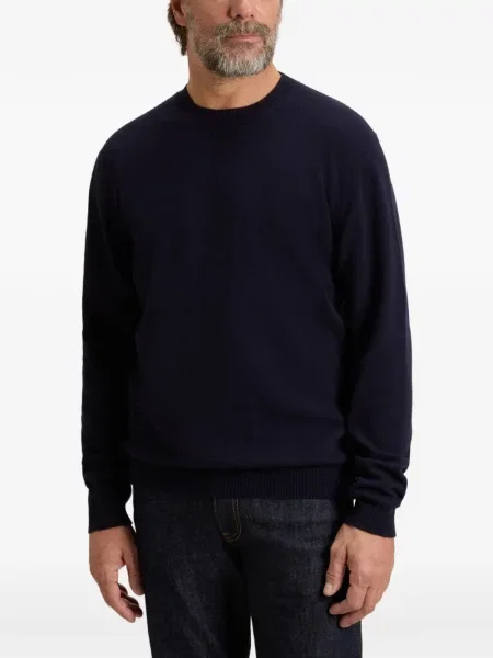 Pulover Woolrich cu decolteu rotund albastru