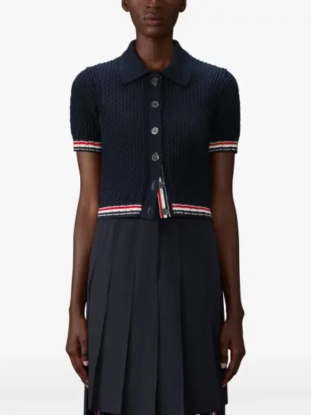 Cardigan Thom Browne scurt albastru